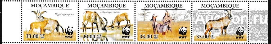 Мозамбик 2009 Антилопы Фауна Африки сцепка**