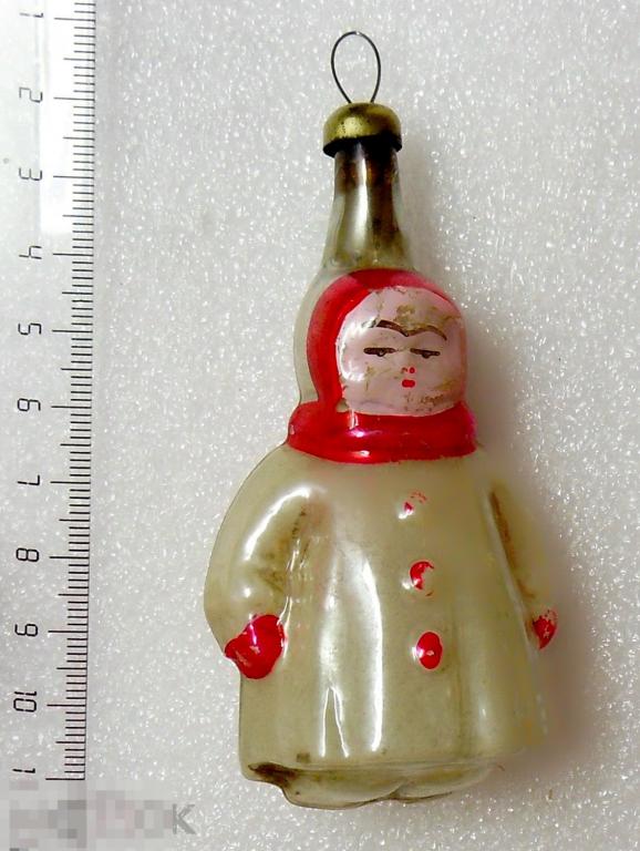 елочная игрушка РЕБЕНОК В ШАРФЕ. МАЛЬЧИК. ДЕВОЧКА. винтаж!!!  РР4