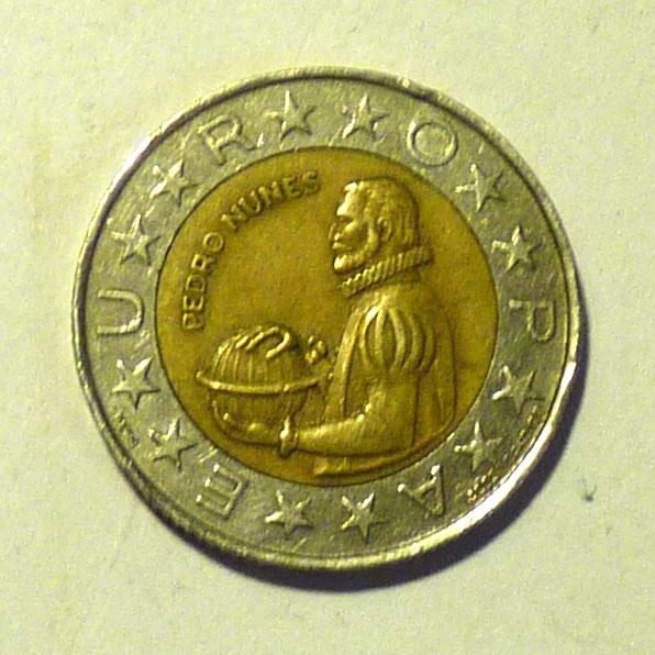 Португалия 100 эскудо 1989 года биметалл Педру Нуниш