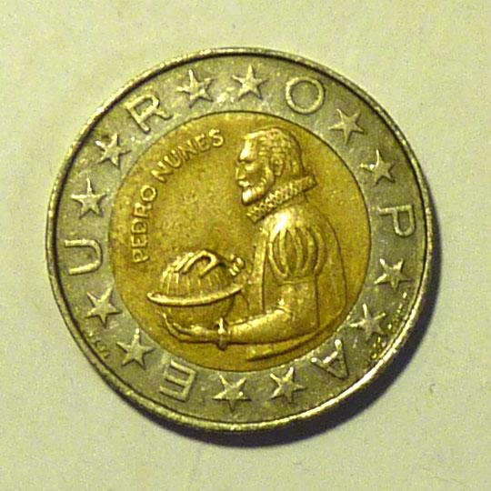 Португалия 100 эскудо 1991 года биметалл Педру Нуниш