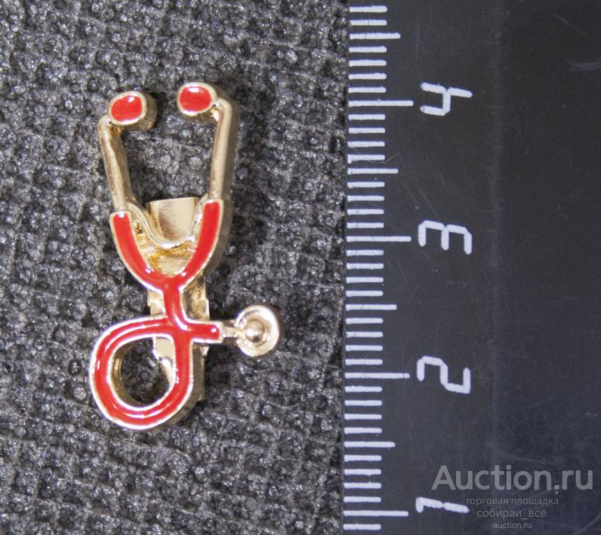 Брошь Медик,  эндоскоп, высота 2,5 см  (9)