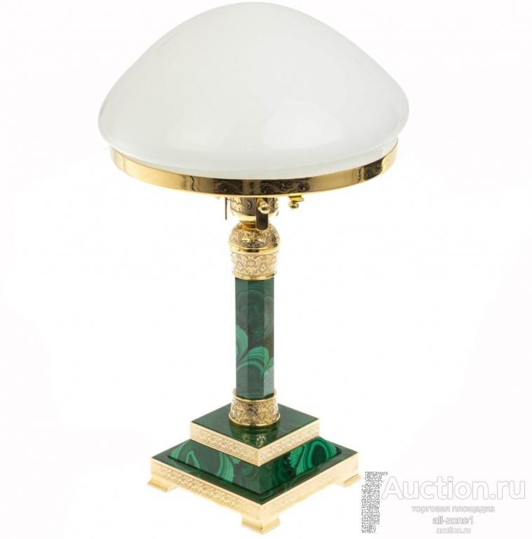 Лампа настольная из малахита КАБИНЕТНАЯ 072129973