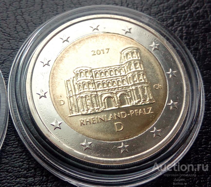 Германия 2 евро 2017 Рейнланд-Пфальц Порта Нигра, Трир АUNC