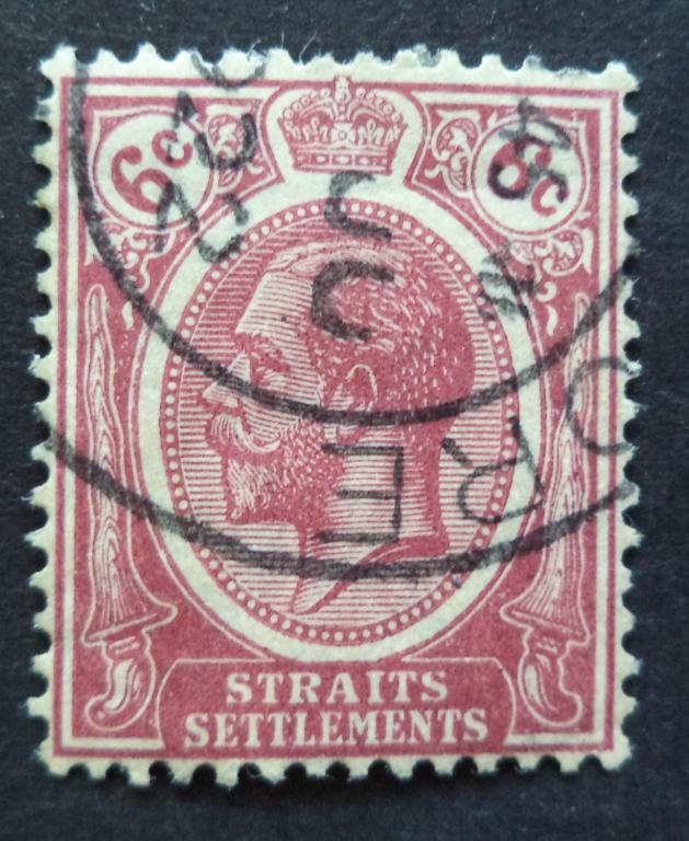 Стрейтс Сетлментс  1912-33 гг.   Стандарт  6с.   гаш.   Би.3