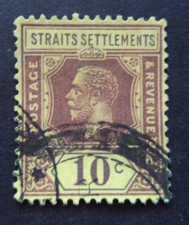 Стрейтс Сетлментс  1912 г.   Стандарт  10с.   гаш.   Би.3