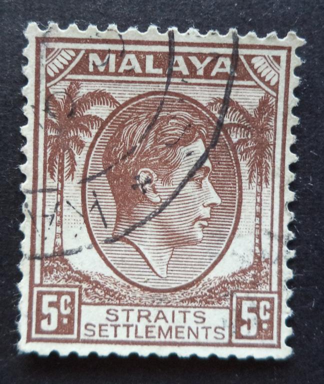 Стрейтс Сетлментс  1937 г.   Стандарт  5с.   гаш.   Би.3