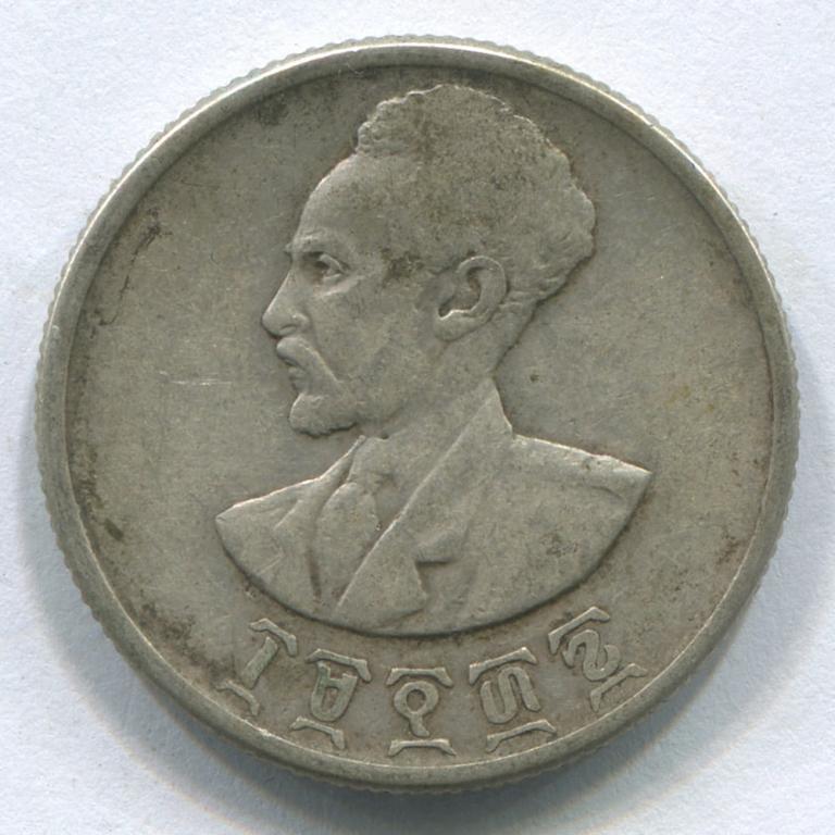 ЭФИОПИЯ 50 ЦЕНТОВ ЕЕ1936(1944) VF