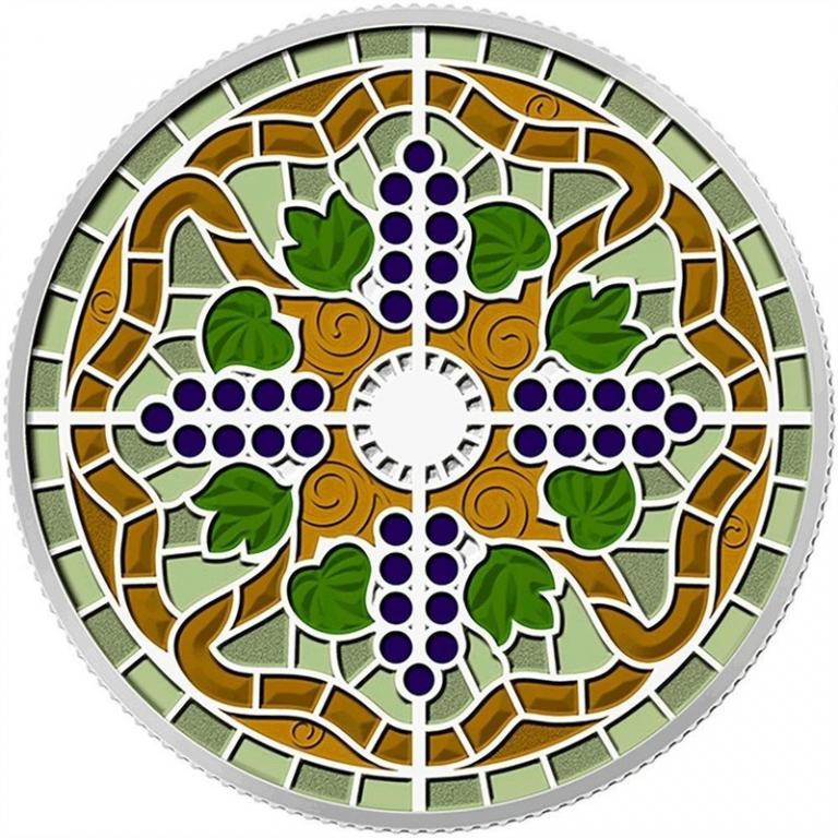 Канада 2014 20 Доллар  Витраж замка Каса Лома Серебро 999  Тираж 7500шт. Proof 