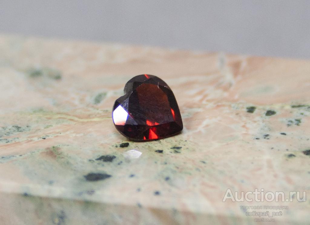 Гранат сердце, размер 6х6 мм  0,75 ct  (11)