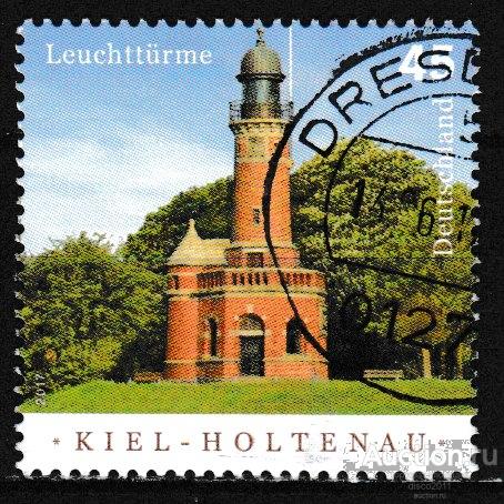 Германия 2017 Маяки Навигация Мореплавание Судоходство Сооружения 1м, гашёная с конверта