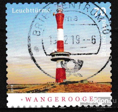 Германия 2018 Маяки Навигация Мореплавание Судоходство Сооружения 1м, гашёная с конверта