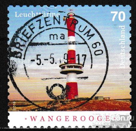 Германия 2018 Маяки Навигация Мореплавание Судоходство Сооружения 1м, гашёная с конверта