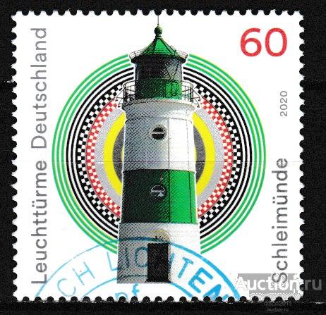 Германия 2020 Маяки Навигация Мореплавание Судоходство Сооружения 12м, гашёные, с конверта