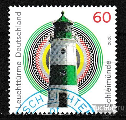Германия 2020 Маяки Навигация Мореплавание Судоходство Сооружения 12м, гашёные, с конверта