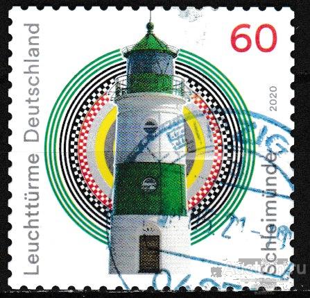 Германия 2020 Маяки Навигация Мореплавание Судоходство Сооружения 12м, гашёные, с конверта
