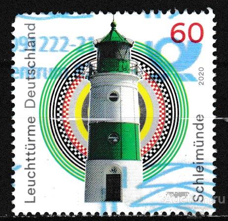 Германия 2020 Маяки Навигация Мореплавание Судоходство Сооружения 12м, гашёные, с конверта