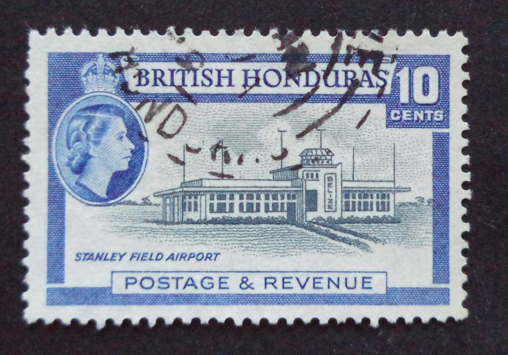 Британский Гондурас 1953 г.  Аэропорт   10с.   гаш.   Би.4