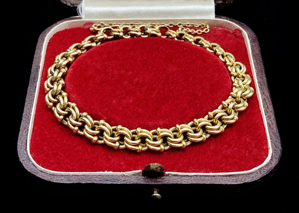 ЗОЛОТО 56 пр! ШИКАРНЫЙ БРАСЛЕТ КРАСИВОГО РУЧНОГО ПЛЕТЕНИЯ! 20 см! 16 гр