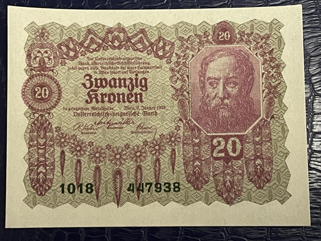 Австрия_20 крон 1922 г._Unc!