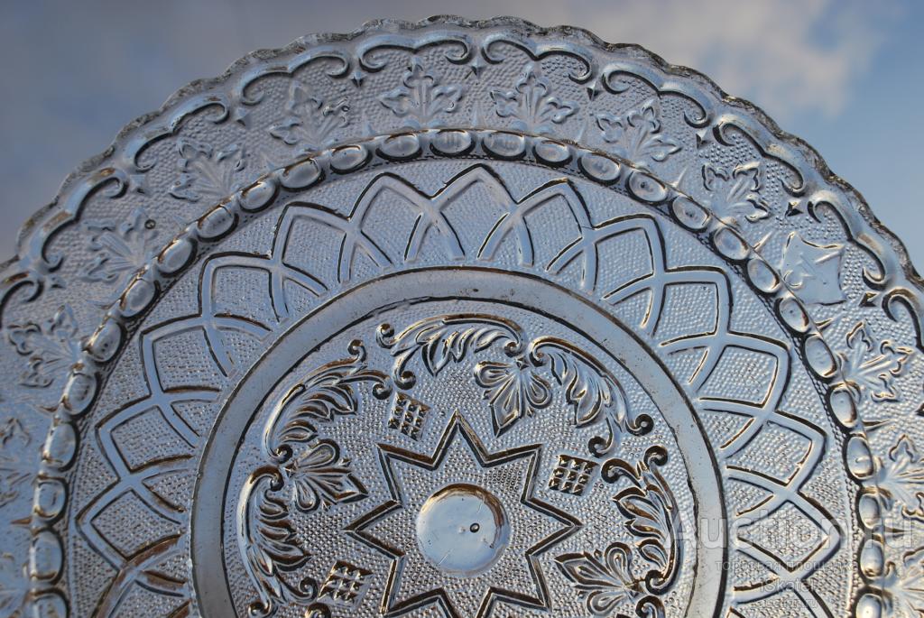 Старинная тарелка пресс Бахметевский завод 19 век