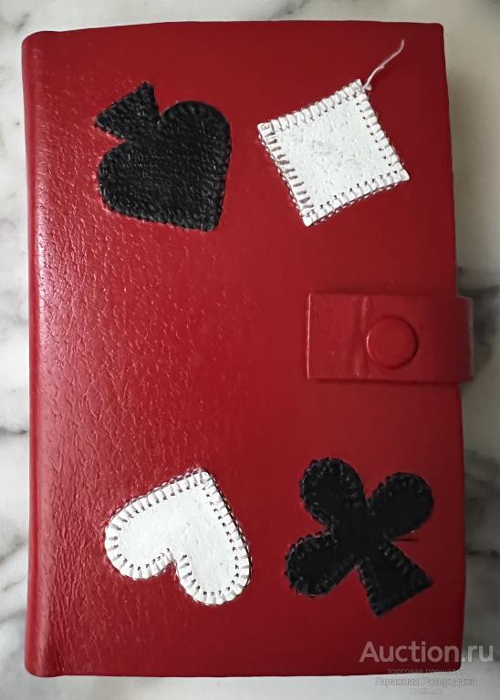 Игральные карты сувенирные в кожаном чехле Новые