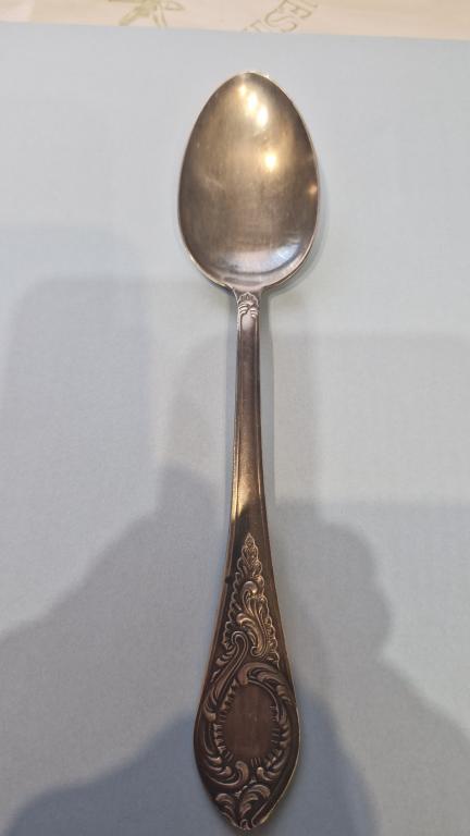 Ложка столовая. Серебро, 875 проба. Состояние!