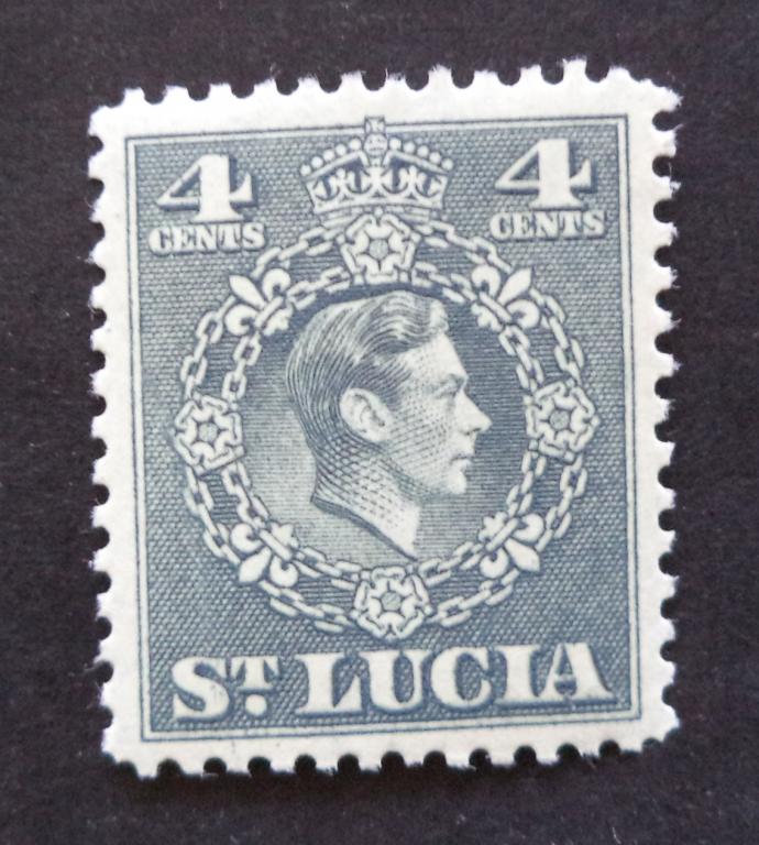 Сент-Люсия  1949 г.   Король   4с.   **   Би.5