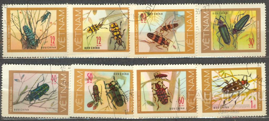Вьетнам 1977 фауна насекомые жуки-усачи