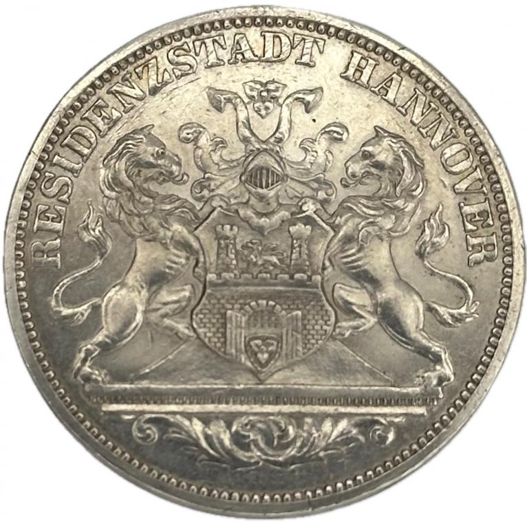 Германия Ганновер Фестиваль стрелков Талер 1872 года B UNC Thun#179 очень редкая!