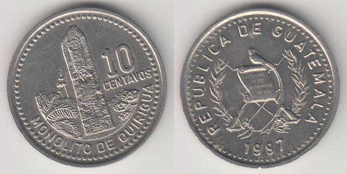 Гватемала 10 сентаво 1997 М