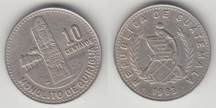 Гватемала 10 сентаво 1983 М