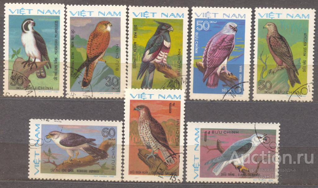 Вьетнам  1982  фауна хищные птицы