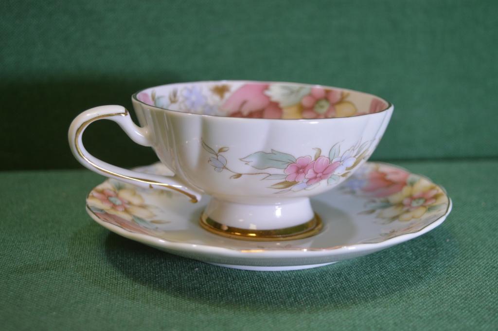 Чайная пара фарфоровая, чашка и блюдце. Nagoya. Фарфор, Collection Japan style.