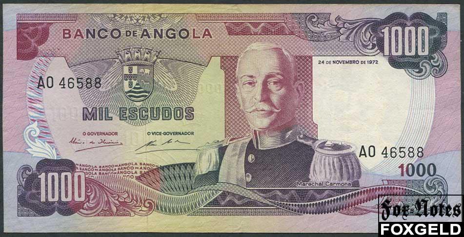 Ангола 1000 эскудо. 1972  aUNC P:103  AO