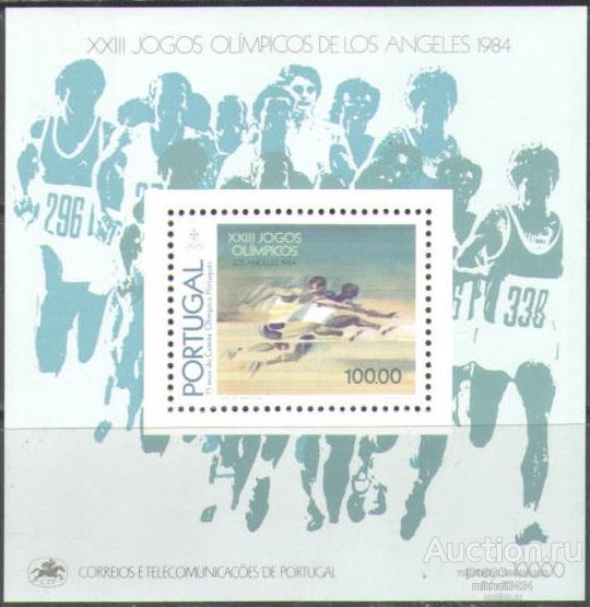 М2940 ✅ Спорт Олимпиада Олимпийские игры Атлетика Бег 1984 Португалия Блок ** 9МЕ