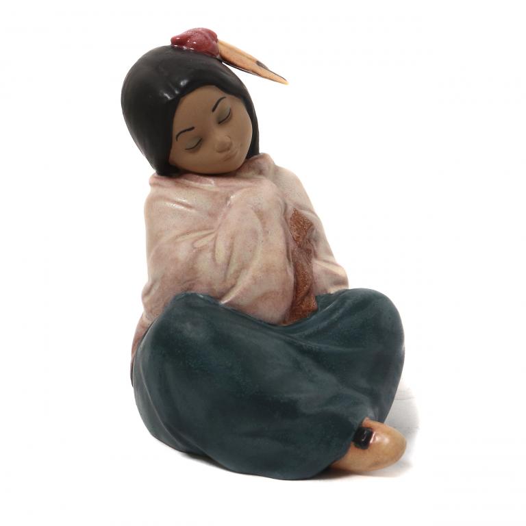 Фарфоровая фигура  "Дремлющая индианка". Nadal