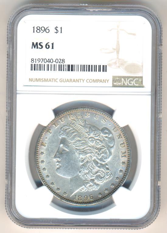 Доллар США 1896 г. Слаб  NGC MS.