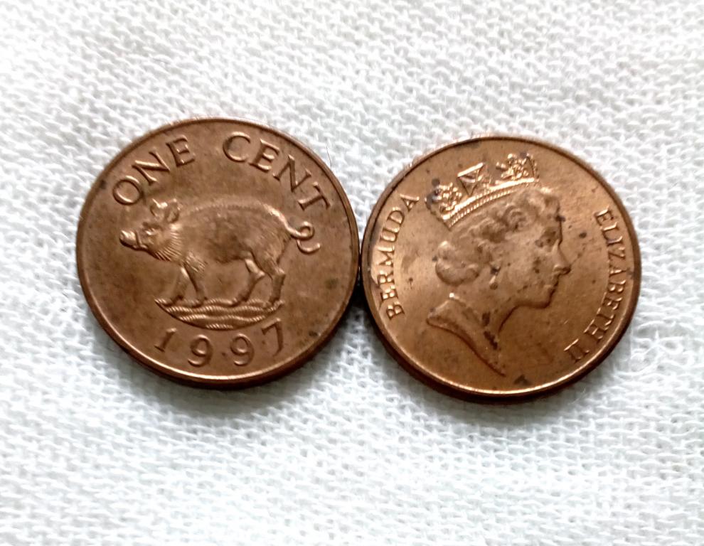 Бермуды 1 цент 1997 год