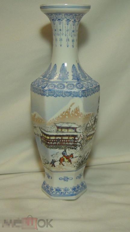 Ваза Китай костяной 25см ,дефект