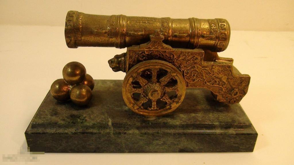 Бронза Пушка 8,5х15х7см вес 1240 грамм