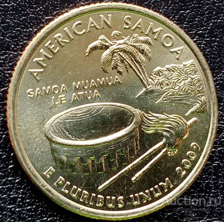 США 25 центов (квотер) 2009 Американское Самоа (мешковые AUNC )KM# 448
