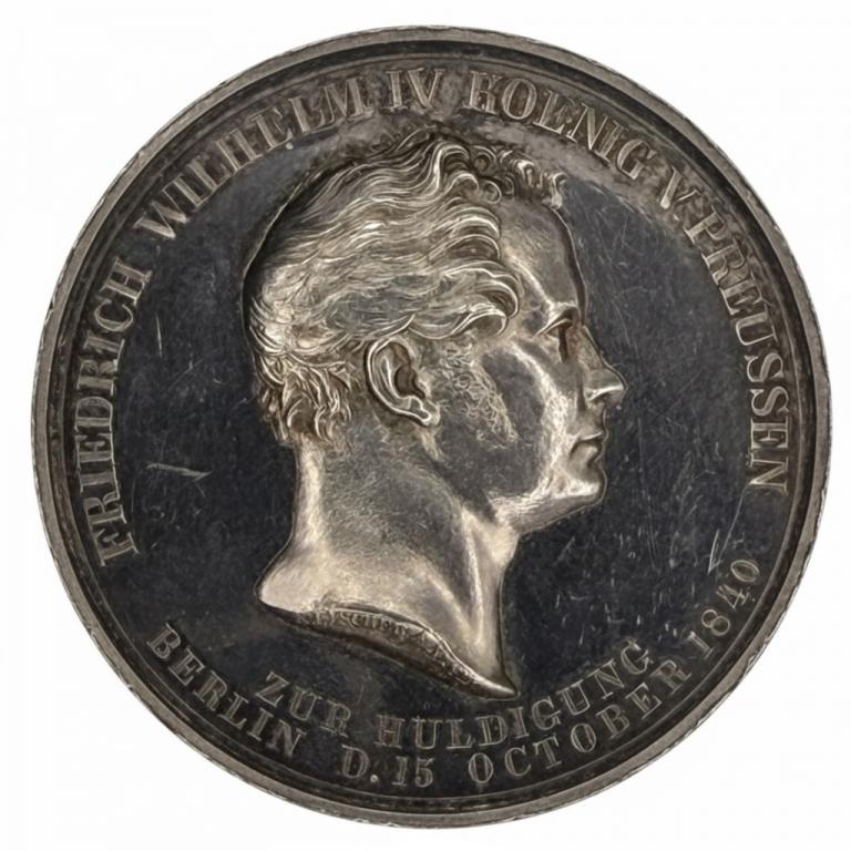 Австрия медаль Коронация Вильгельма IV 1840 года Prooflike M#4220 очень редкая!