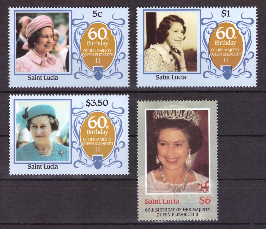 Сент-Люсия 1986 60 лет со дня рождения королевы Елизаветы II **