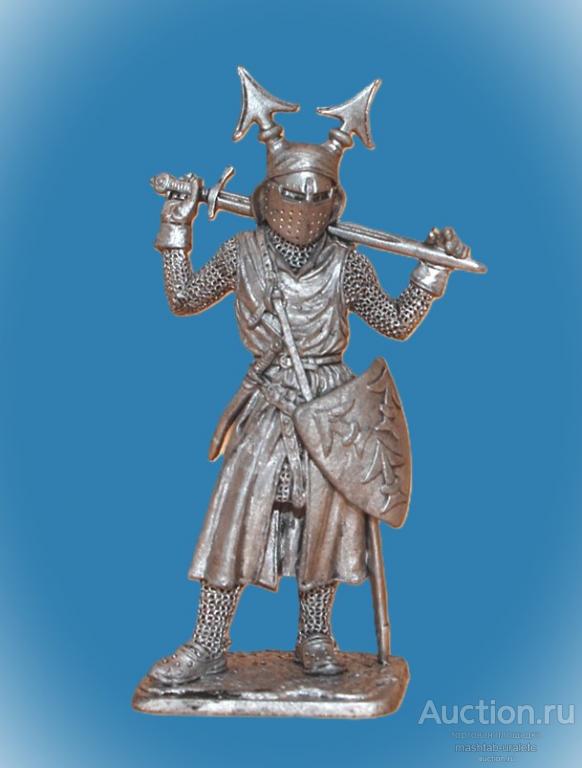 351 Оловянный солдатик Ваксмут фон Мюльхаузен, 13 век , 54 мм