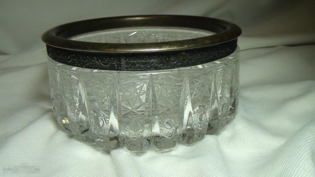 Конфетница хрусталь серебро 875 вес №2