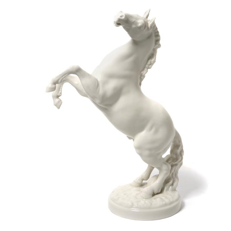 Фарфоровая фигура Вздыбленный конь​​. Hutschenreuther