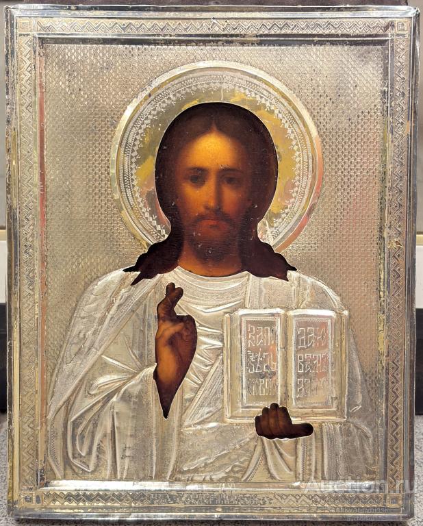 Икона Господь Вседержитель Оклад Серебро