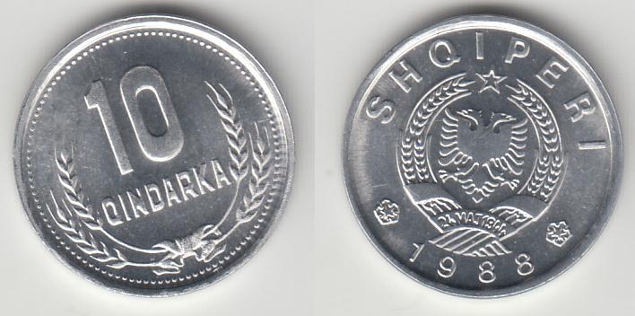 Албания 10 киндарок 1988 М