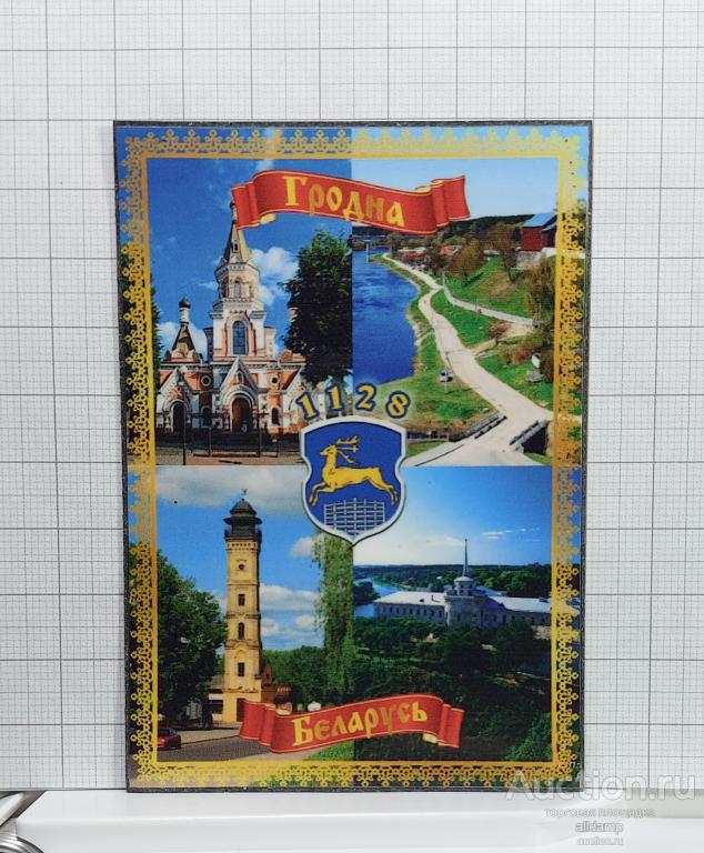 Гродно город запад Республика Беларусь магнит сувенирный винил Белоруссия достопримечательности вид
