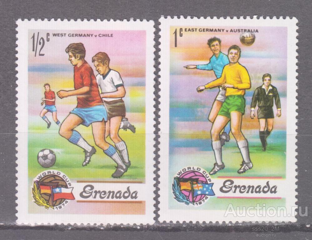 Гренада 1974 чемпионат мира по футболу в Германии Mi574,575 MNH